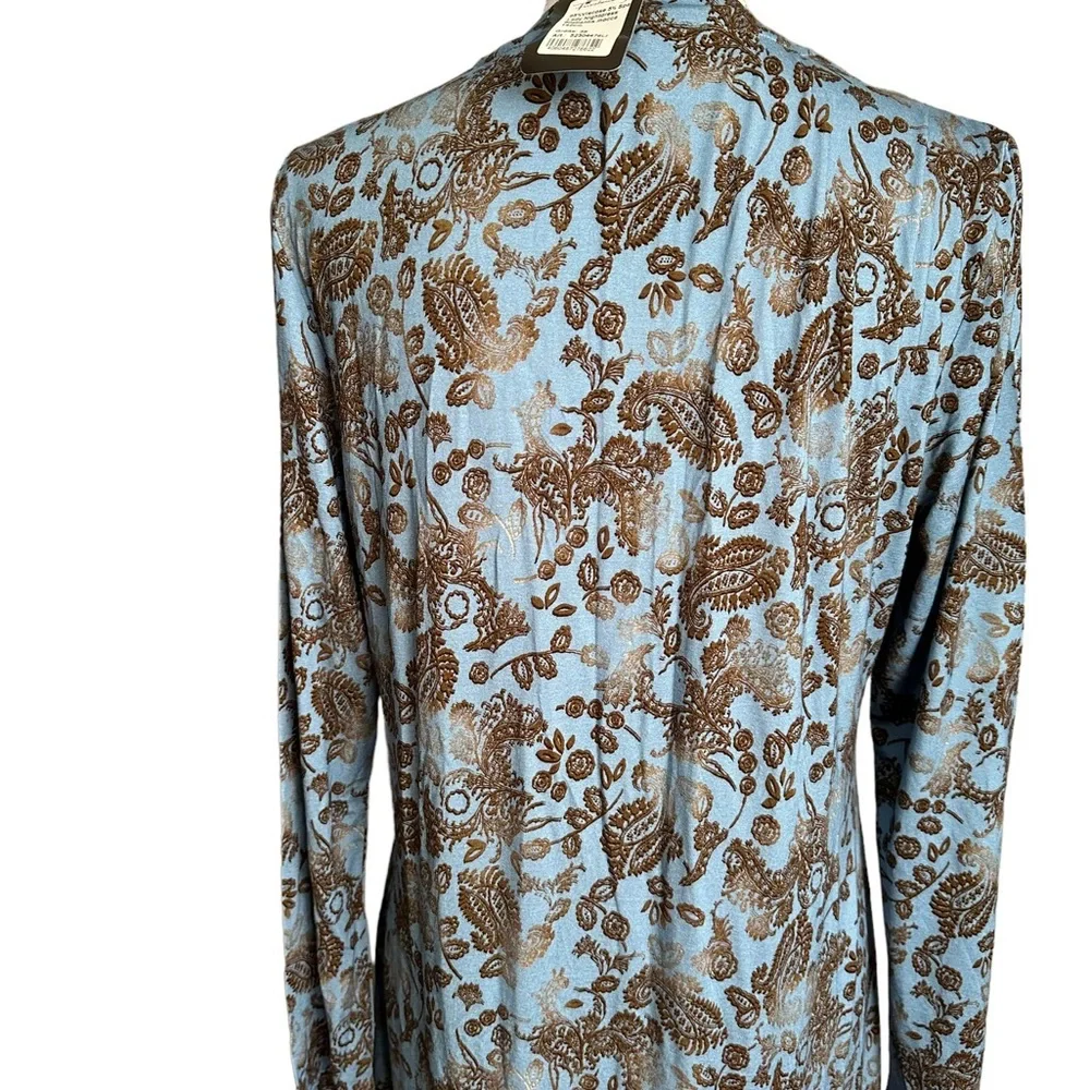 Furstenberg Floral Long Sleeve Spa Lady Nightdress Size S/M